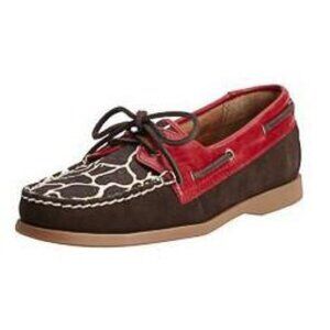 Ariat Giraffe Print Ruby Palisade Leather Boat Shoes I Size 8B